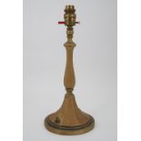 An early 20th Century brass table lamp, 36 cm