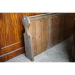 A Victorian church pine pew front