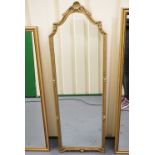 Three gilt framed wall mirrors, 39 x 122 cm, 41 x 107 cm, and 30 x 117 cm respectively