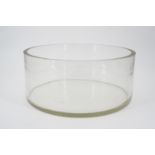 A vintage Moncrieff glass chemistry laboratory bowl, 31 cm diameter, 13 cm high