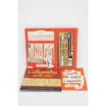 A calligraphy set and books