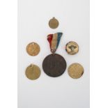 A W D & H O Wills Lord Kitchener commemorative medallion, a Baden-Powell button badge, royal