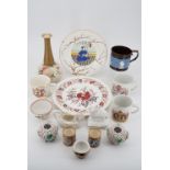 A quantity of 19th Century and later ceramics including a Doulton Burslem Art Ware vase, Wedgwood