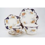 A large late 19th Century floral pattern tea set