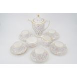 A Minton Petunia pattern coffee set