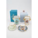 A Royal Collection limited edition fine bone china Buckingham Palace 2001 vase, together with a