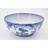 A Victorian Ridgway blue-and-white bowl