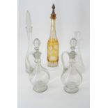 Victorian and later glass decanters and claret jugs