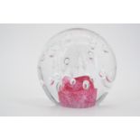 A 20th Century Scottish style art glass controlled bubble paperweight