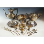 Electroplate including a muffin dish, tea and coffee pots etc
