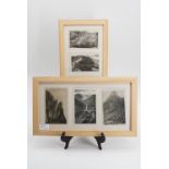 Six framed postcard views of the English Lake District etc