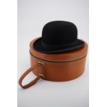 A Moore bowler hat and hat box
