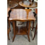 A late 19th Century marquetry-inlaid rosewood occasional or centre table, 48 cm x 66 cm high