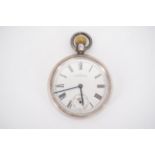 A Victorian silver-cased Waltham pocket watch