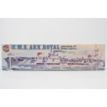 An Airfix HMS Ark Royal 1/600 model kit