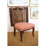 A Victorian mahogany nursing chair