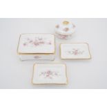 Paragon 'Victoriana Rose' porcelain trinket boxes and pin dishes