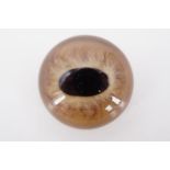 A glass eye akin to that of a sheep, 3 cm