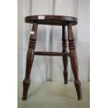A Victorian stool, 53 cm high