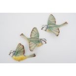 Three Beswick blue tit wall plaques