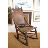 A late 19th Century American rocking chair