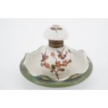 A late Victorian porcelain ink standish, 12 cm