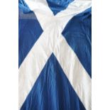 A vintage Scottish saltire flag of multi-piece cotton construction