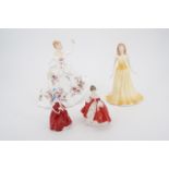 Royal Doulton figurines including "Gemstones" series October / Opal HN 4979, Shirley HN 2702,