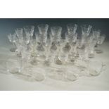 A quantity of crystal glasses