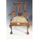 A reproduction antique doll's chair