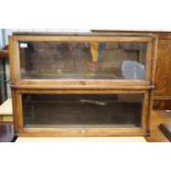 Two 1920s Globe Wernicke type oak book case sections