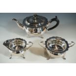 A Mappin and Webb three-piece tea set