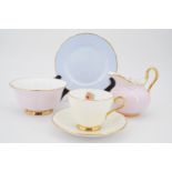 An early 20th Century hand decorated part Aynsley tea set