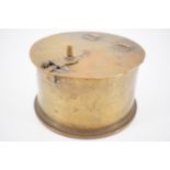 A Great War "trench art" brass tobacco jar fabricated from a 1916 4.5-inch Howitzer shell case