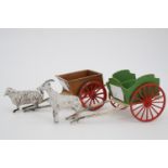 Britain's die-cast toy traps / carts and farmyard animals