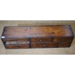 A Georgian mahogany bank of drawers, 92 x 22 x 23 cm