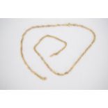 A 9ct gold fancy link neck chain, 44 cm, 4.2g