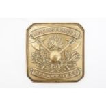 A late 19th / early 20th Century French fire service brass waist belt buckle