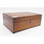 A 19th Century oak writing slope, 36 x 24 x 14 cm high (a/f)