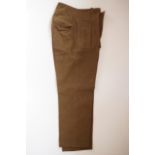 A pair of Second World War British army Battledress trousers