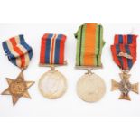 A group of Second World War campaign medals to No 3973776 Cpl D W Beattie