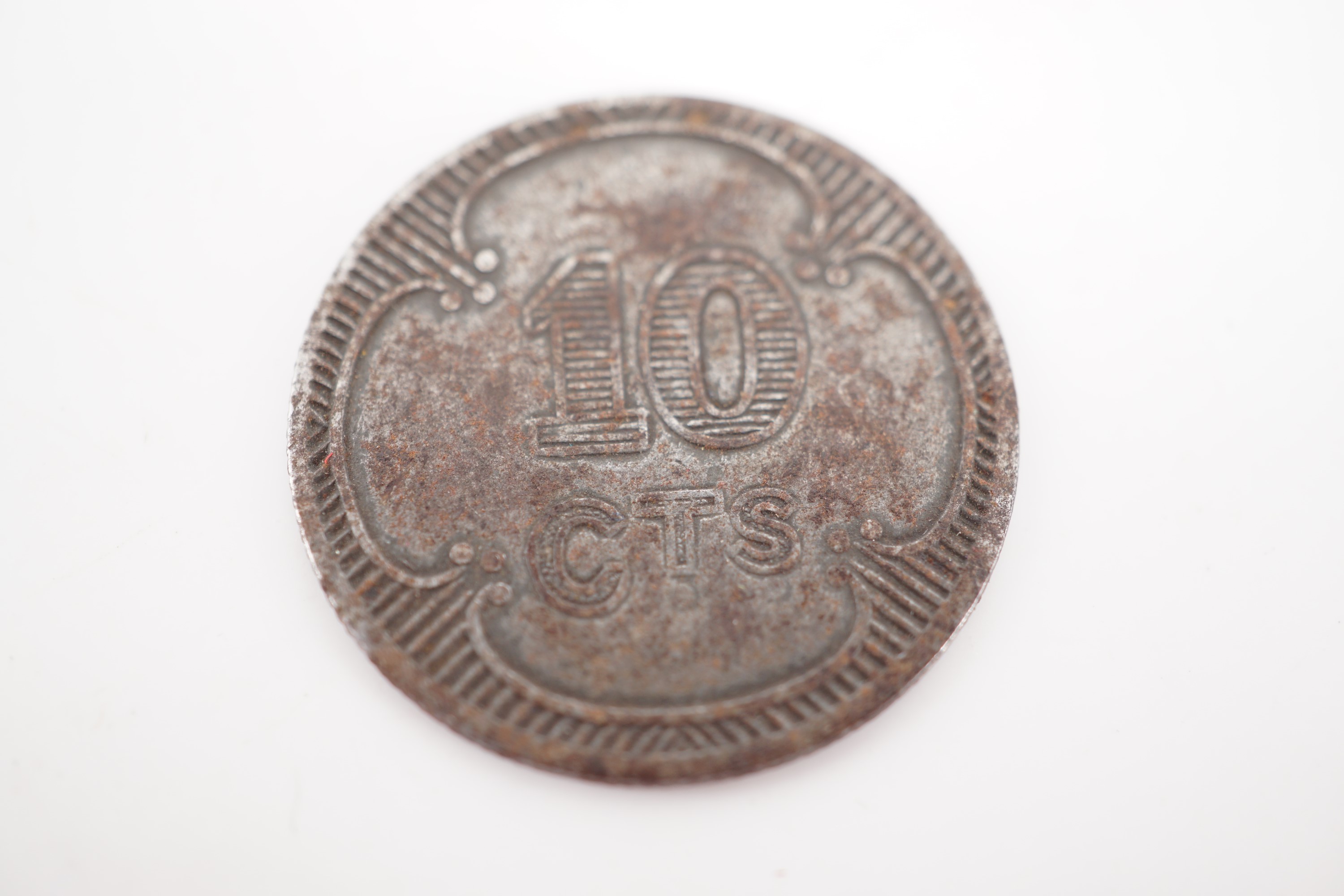 A P of W, BEF 10 Cents token - Image 2 of 2