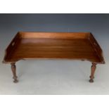 A Victorian mahogany bed tray by Wylie & Lochhead of Glasgow, 40 cm x 60 cm x 24 cm high, [UK P&P