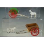 Britain's die-cast toy traps / carts and farmyard animals