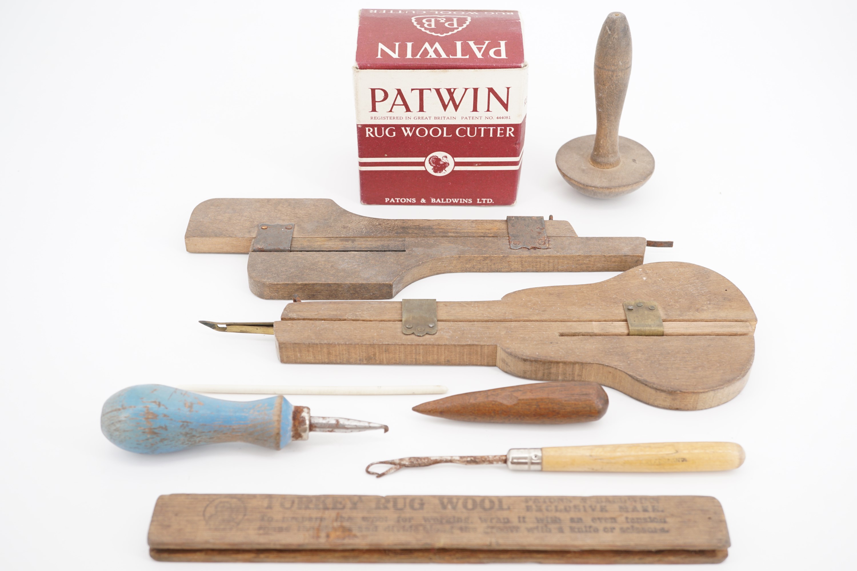 Vintage rug making tools