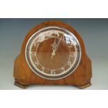 A mid-20th Century Smith's walnut-cased Sectric mantel clock