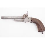 An early-to-mid 19th Century pocket double-barrelled percussion pistol