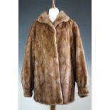 A vintage fur jacket, the hooks branded Kes II, circa 1930s - 1950s