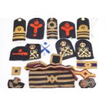 A quantity of Royal Navy cloth badges and insignia