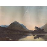 After William Heaton Cooper (1903 - 1995) "After Sunset, Grasmere", lithographic print, signed by